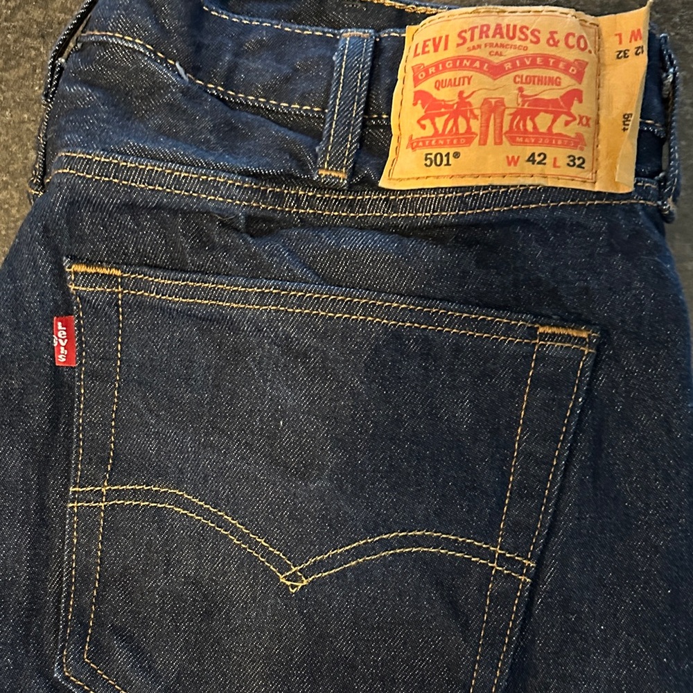 Levi's Dark Indigo Straight Jeans